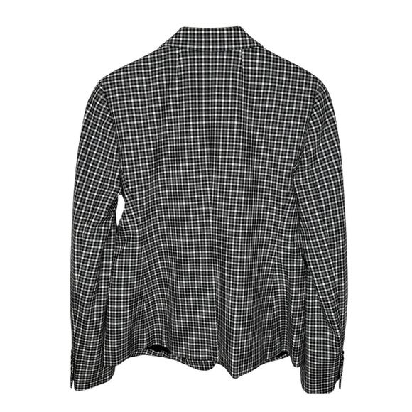 J.Crew Lady Blazer Sz 10 Gray Stretch Crepe Checkered Plaid NWT Jacket - Picture 3 of 11